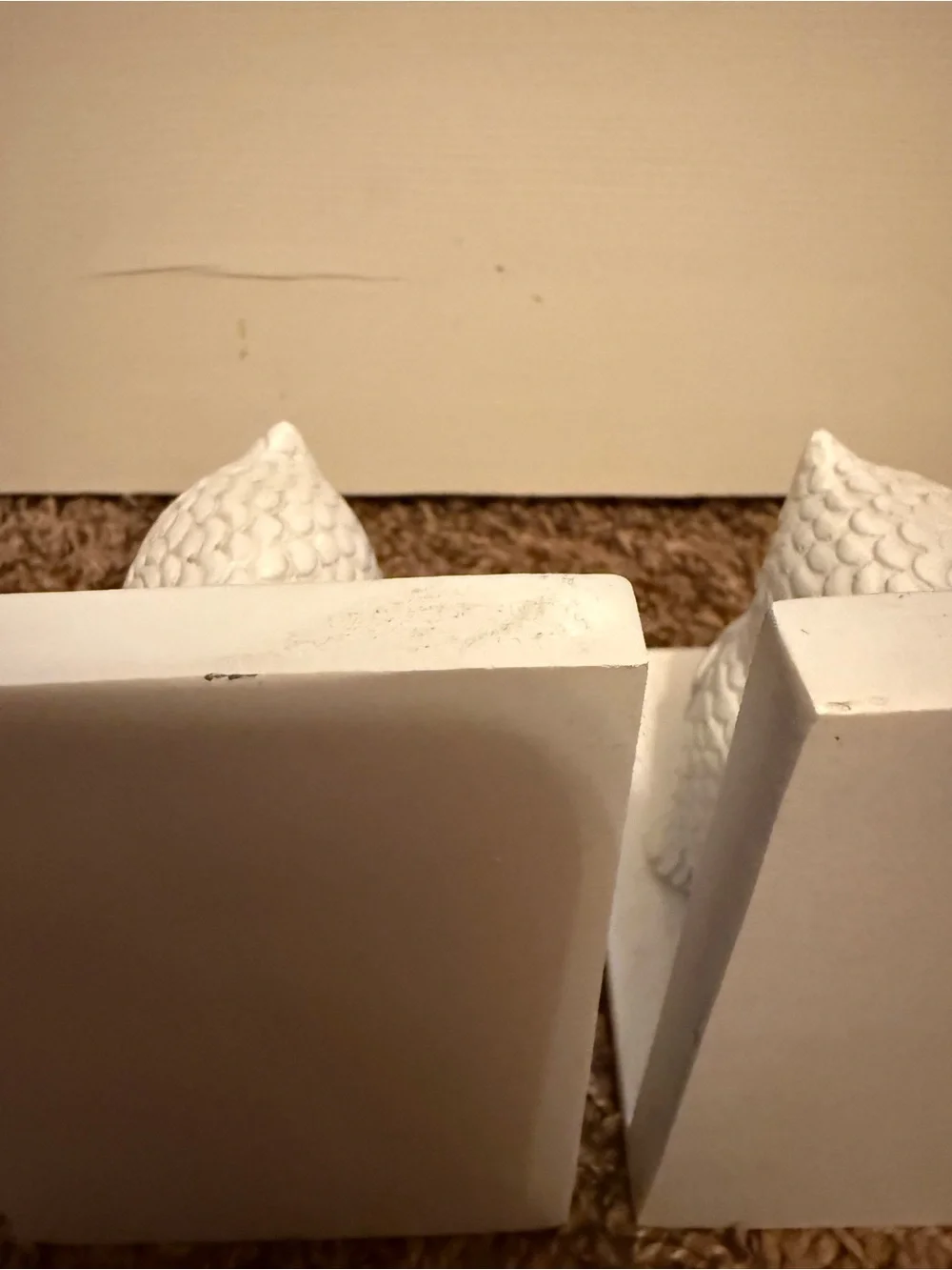 Hobby Lobby White Owl Bookends with Gold Glasses - Picture 4 of 9